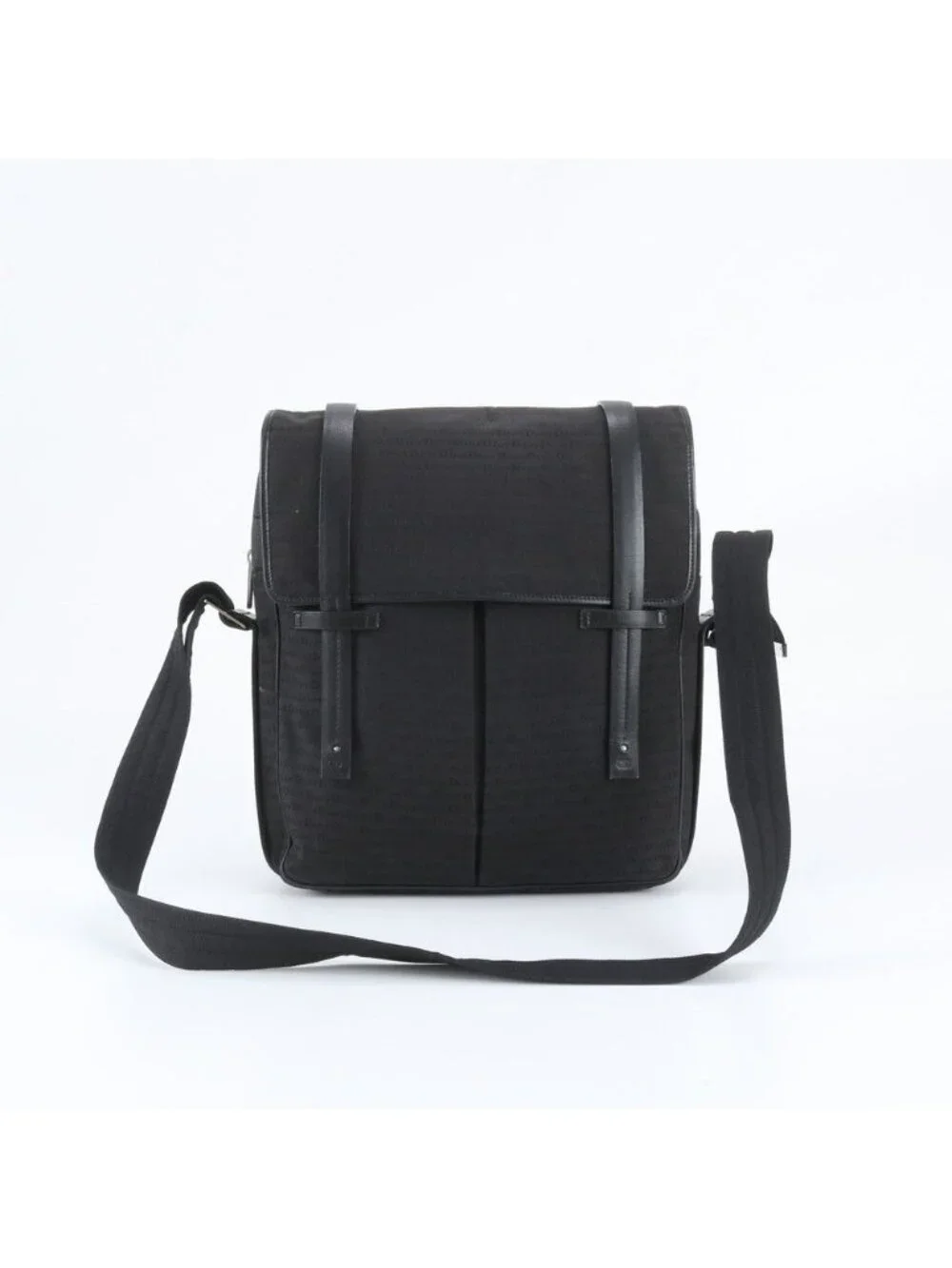 Dior Leather Shoulder Bag Crossbody Messenger Business Tote Black